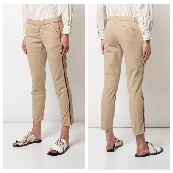 Nili Lotan East Hampton Desert Sand Side Stripe Pants - Picture 3 of 11